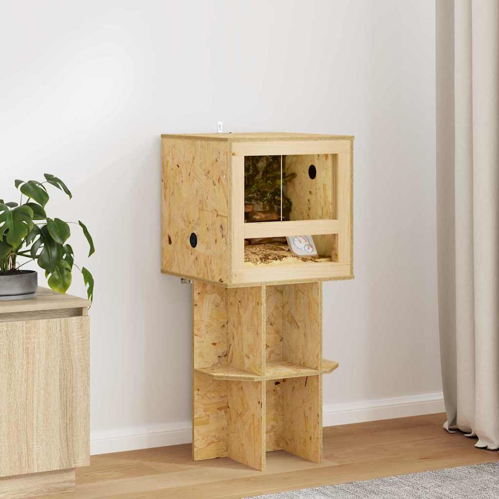 Base de Terrario con estante Marrón 100 x 40 x 50 cm OSB