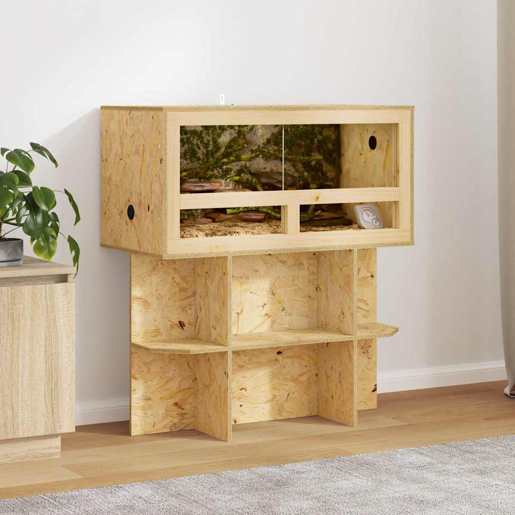 Base de Terrario con estante Marrón 100 x 40 x 50 cm OSB
