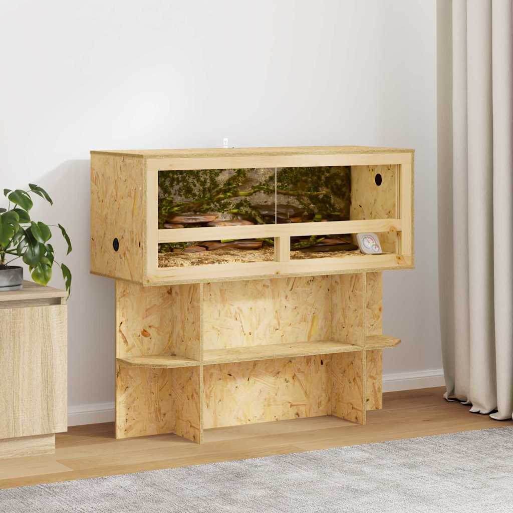 Base de Terrario con estante Marrón 100 x 40 x 50 cm OSB