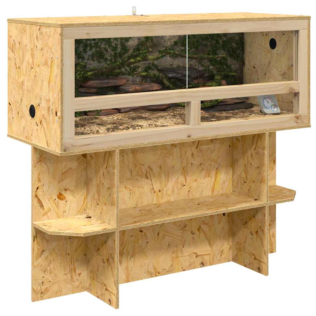 Base de Terrario con estante Marrón 100 x 40 x 50 cm OSB