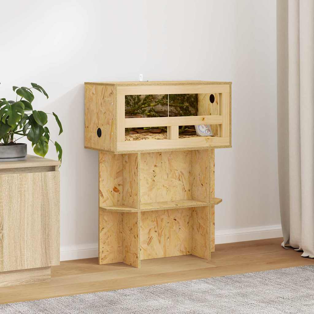 Base de Terrario con estante Marrón 100 x 40 x 50 cm OSB