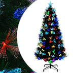 Árbol de Navidad artificial con 120 LED Verde 120 cm PVC