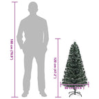 Árbol de Navidad artificial con 120 LED Verde 120 cm PVC