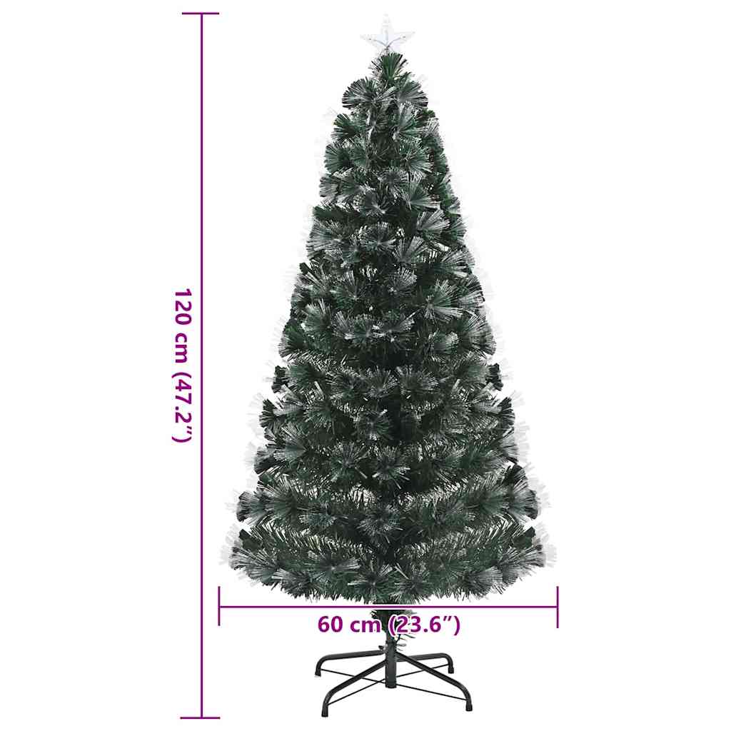 Árbol de Navidad artificial con 120 LED Verde 120 cm PVC