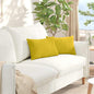 Almofadas de Sofá 2 unidades Amarelo 120 x 40 cm Tecido de Veludo Cotelê