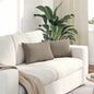 Sofa Cushions 2 pcs Beige 120 x 40 cm fabric