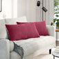 Sofa Cushions 2 pcs Yellow 120 x 40 cm Corduroy Fabric