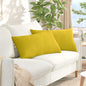 Almofadas de Sofá 2 unidades Amarelo 120 x 40 cm Tecido de Veludo Cotelê