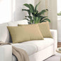 Sofa Cushions 2 pcs Light Yellow 120 x 40 cm Corduroy Fabric