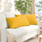 Sofa Cushions 2 pcs Light Yellow 120 x 40 cm Corduroy Fabric
