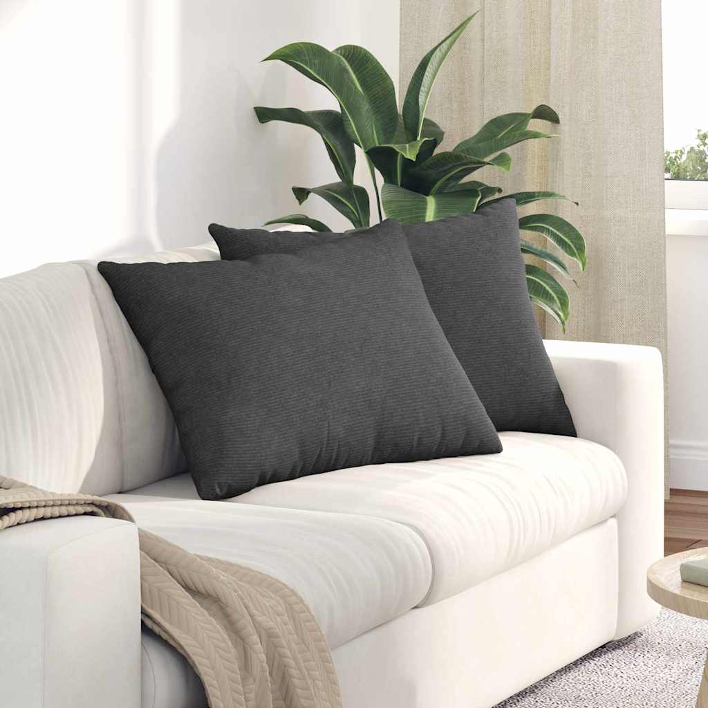 Sofa Cushions 2 pcs Light Yellow 120 x 40 cm Corduroy Fabric