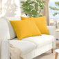 Sofa Cushions 2 pcs Light Yellow 120 x 40 cm Corduroy Fabric