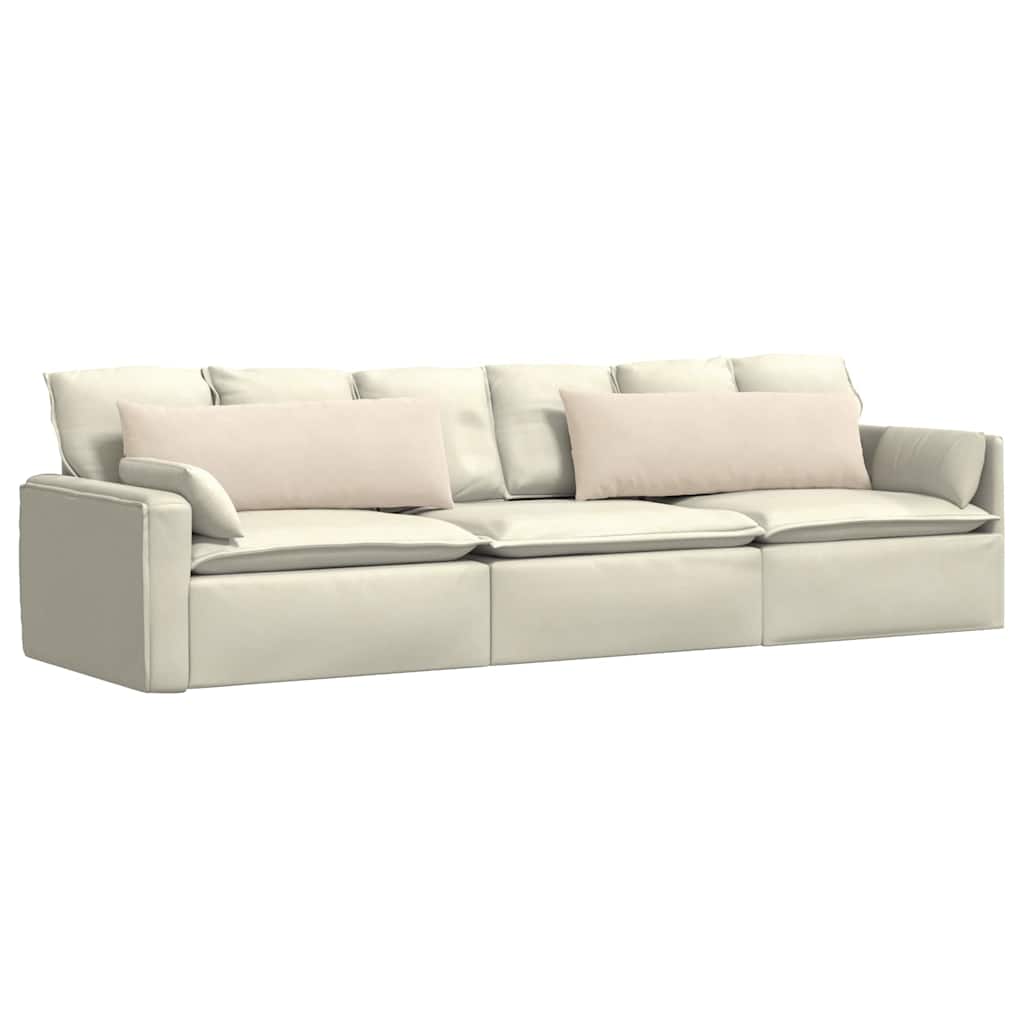 Cojines de sofá 2 pcs Beige 120 x 40 cm tela