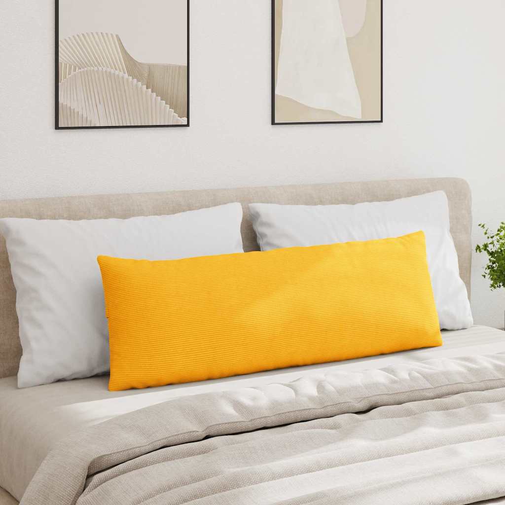 Cojines de sofá 2 pcs Amarillo Claro 120 x 40 cm Tela de pana