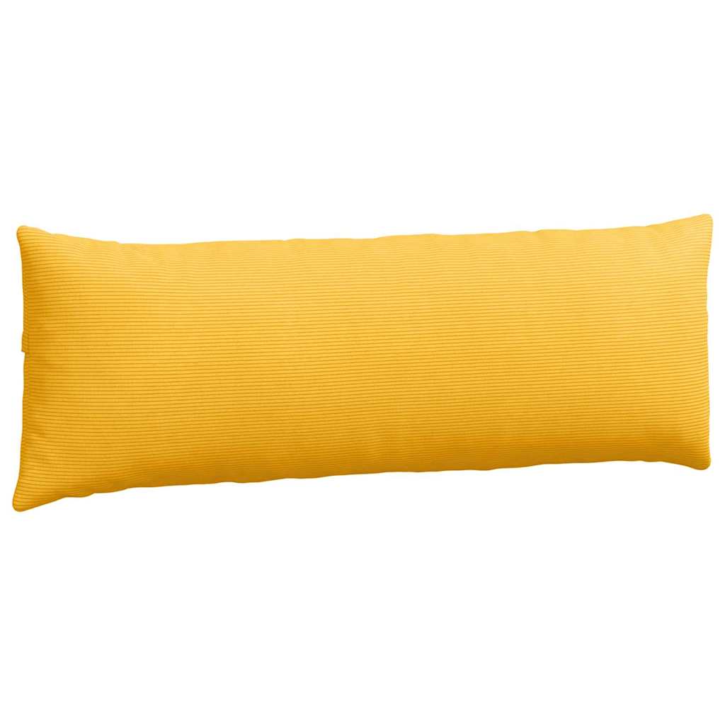 Cojines de sofá 2 pcs Amarillo Claro 120 x 40 cm Tela de pana