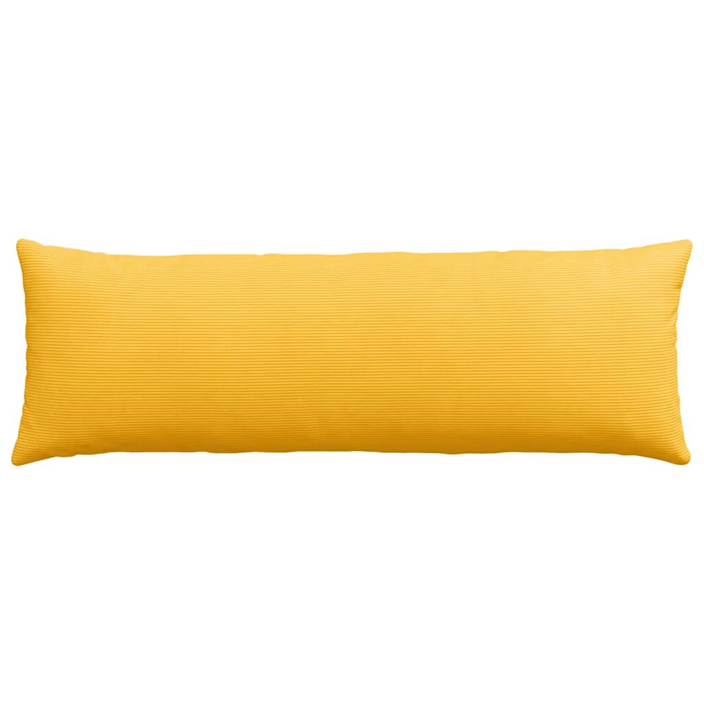 Cojines de sofá 2 pcs Amarillo Claro 120 x 40 cm Tela de pana