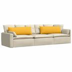 Cojines de sofá 2 pcs Amarillo Claro 120 x 40 cm Tela de pana