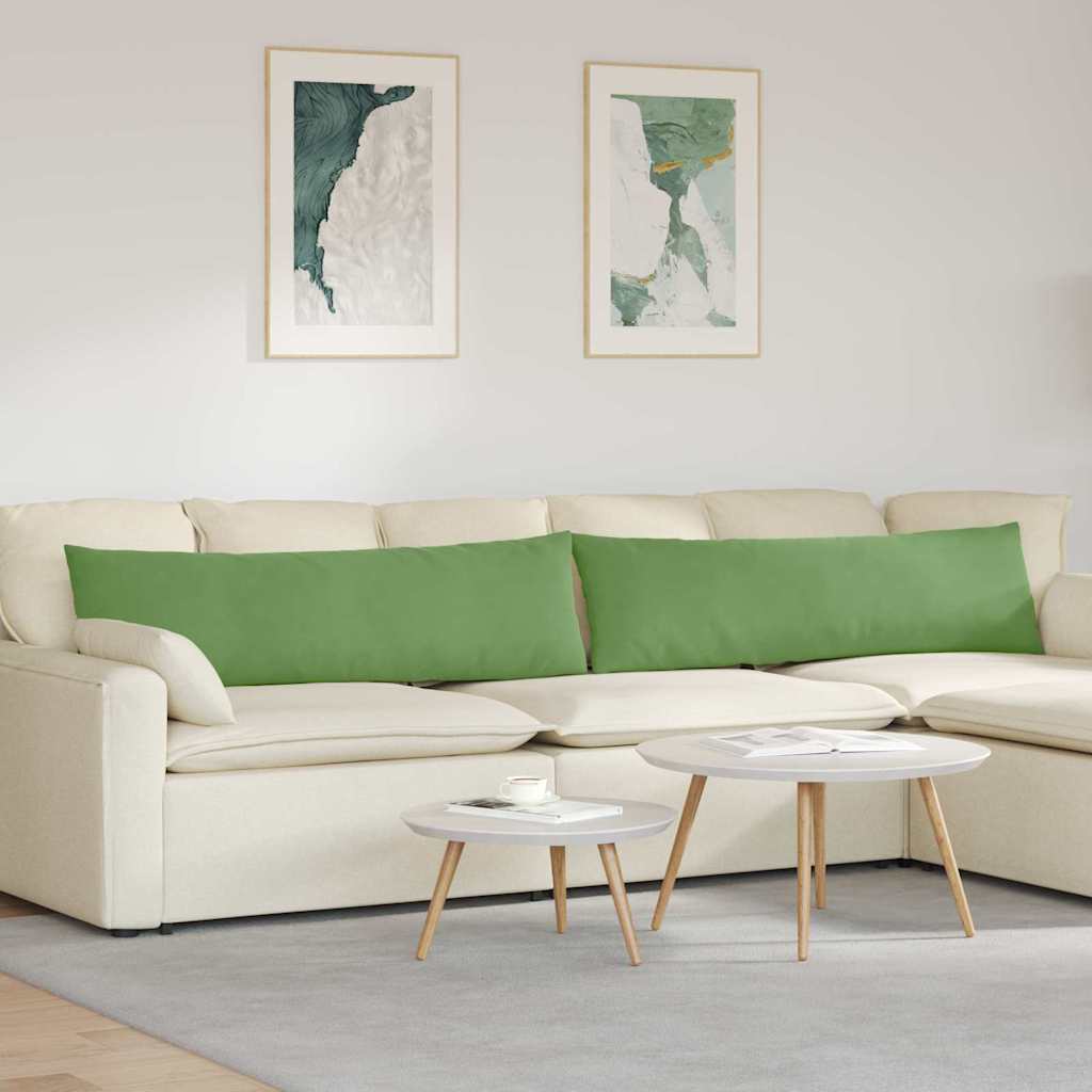 Sofa Cushions 2 pcs Yellow 120 x 40 cm Corduroy Fabric