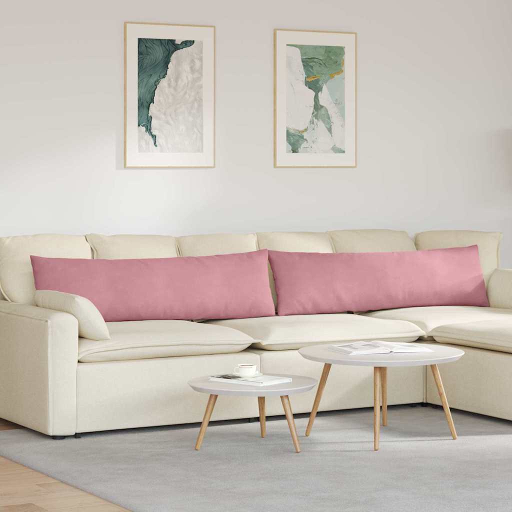 Sofa Cushions 2 pcs Yellow 120 x 40 cm Corduroy Fabric