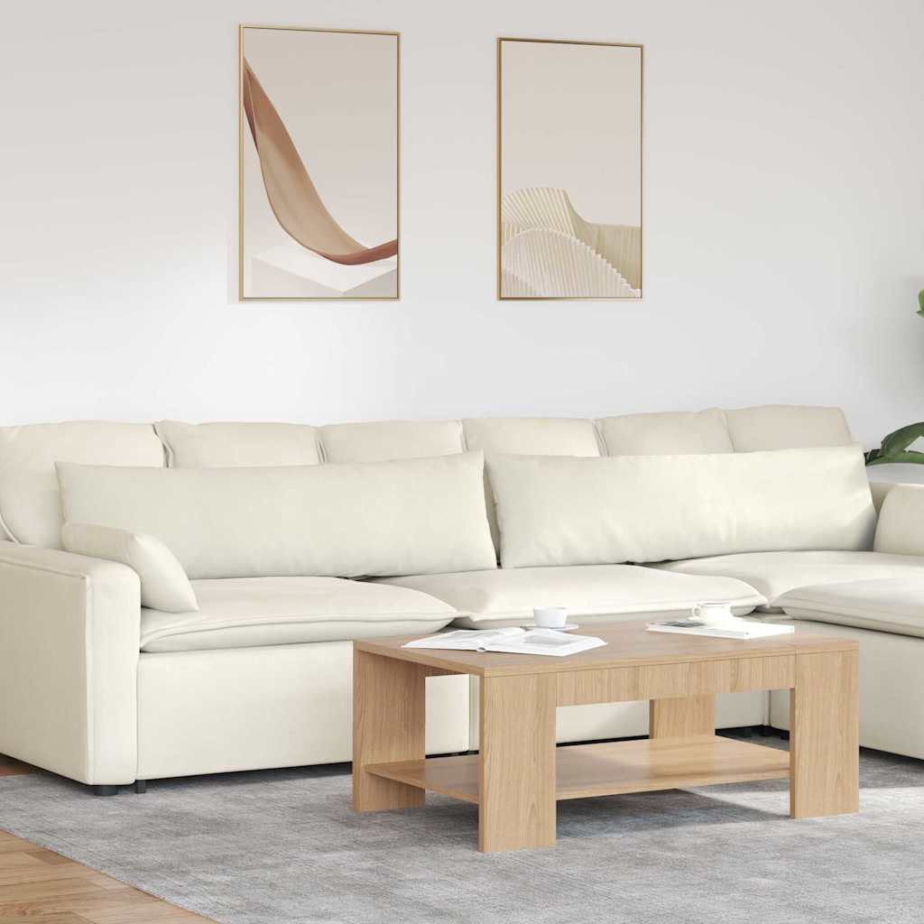 Sofa Cushions 2 pcs Yellow 120 x 40 cm Corduroy Fabric