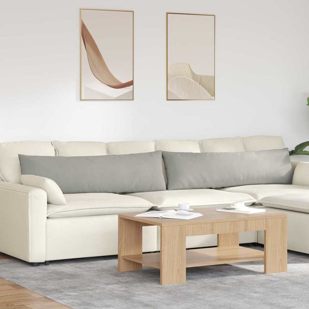 Almofadas de sofá 2 pçs Bege 120 x 40 cm tecido