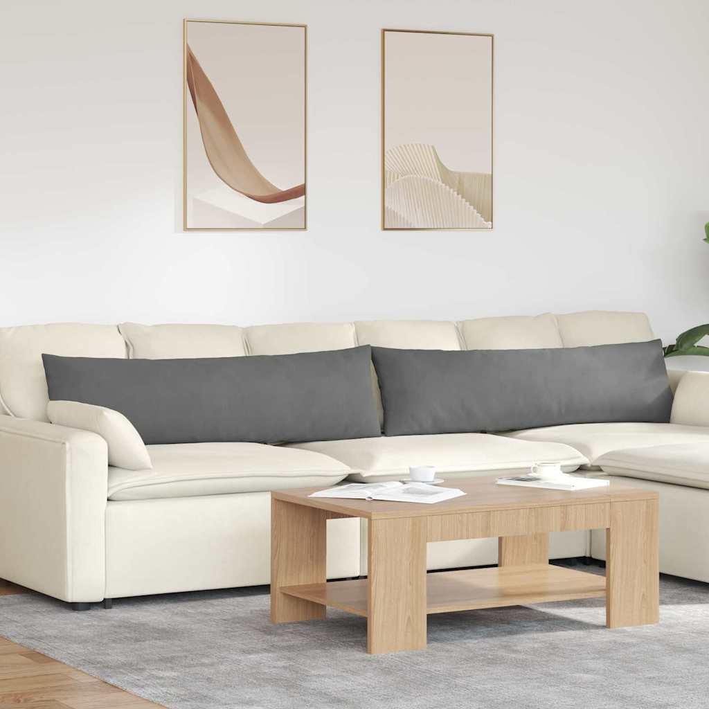 Almofadas de sofá 2 pçs Bege 120 x 40 cm tecido