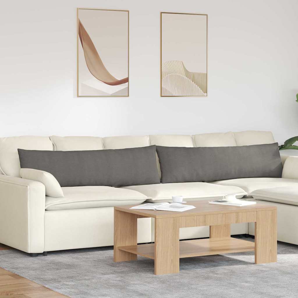 Sofa Cushions 2 pcs Light Yellow 120 x 40 cm Corduroy Fabric