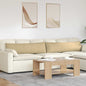 Sofa Cushions 2 pcs Light Yellow 120 x 40 cm Corduroy Fabric