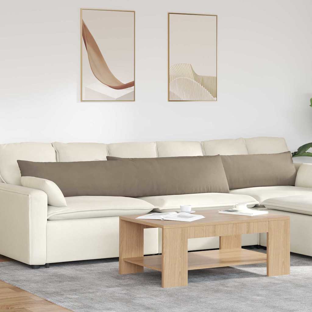 Almofadas de sofá 2 pçs Bege 120 x 40 cm tecido
