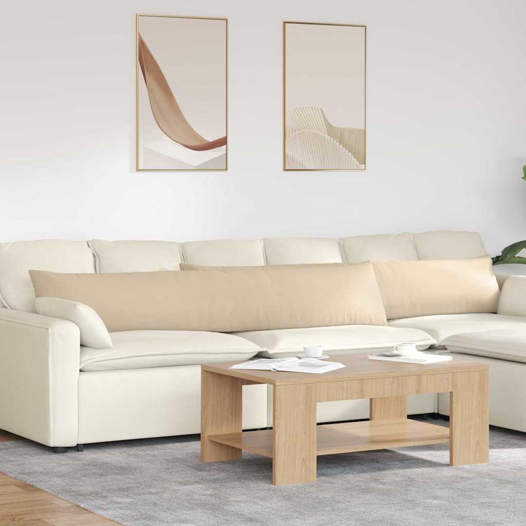 Almofadas de sofá 2 pçs Bege 120 x 40 cm tecido