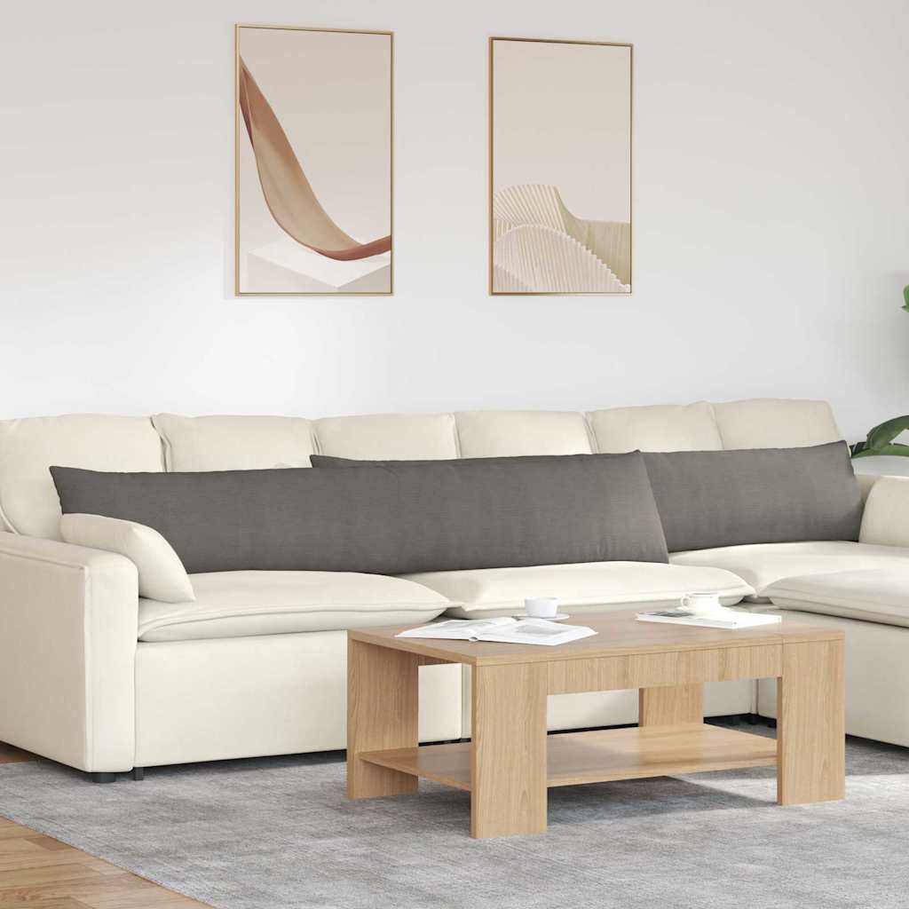 Sofa Cushions 2 pcs Light Yellow 120 x 40 cm Corduroy Fabric