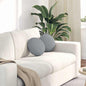 Seat Cushions 2 pcs Light Yellow Ø30 x 13 cm fabric