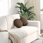 Seat Cushions 2 pcs Light Yellow Ø30 x 13 cm fabric