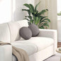 Seat Cushions 2 pcs Light Yellow Ø30 x 13 cm fabric