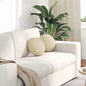 Seat Cushions 2 pcs Light Yellow Ø30 x 13 cm fabric