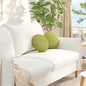 Seat Cushions 2 pcs Light Yellow Ø30 x 13 cm fabric