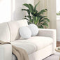 Seat Cushions 2 pcs Light Yellow Ø30 x 13 cm fabric