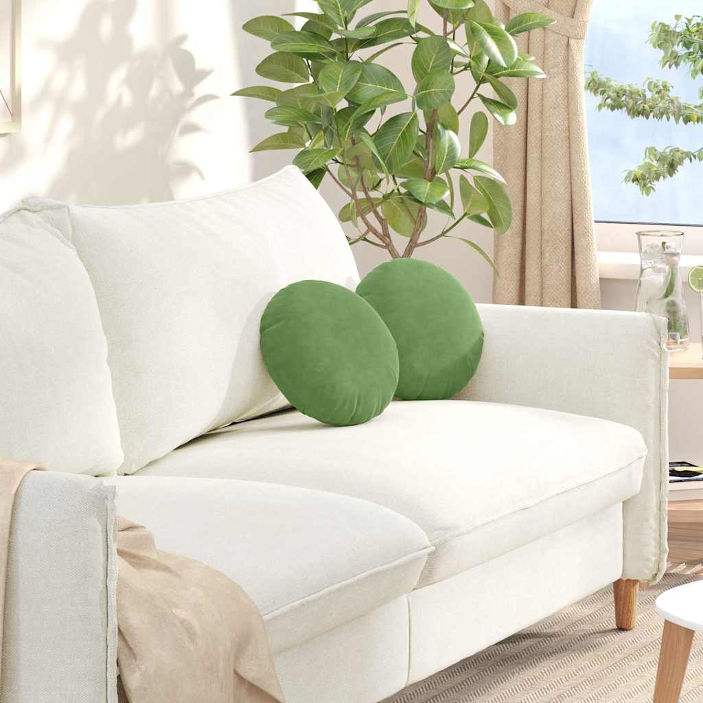Cojines para asiento 2 pcs Amarillo Ø 40 x 13 cm Terciopelo