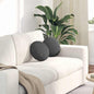 Seat Cushions 2 pcs Light Yellow Ø 40 cm Corduroy