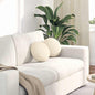 Seat Cushions 2 pcs Light Yellow Ø 40 cm Corduroy