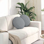Seat Cushions 2 pcs Light Yellow Ø30 x 13 cm fabric