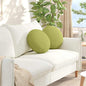 Seat Cushions 2 pcs Light Yellow Ø30 x 13 cm fabric