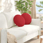 Seat Cushions 2 pcs Light Yellow Ø30 x 13 cm fabric