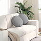 Seat Cushions 2 pcs Light Yellow Ø30 x 13 cm fabric