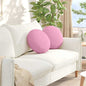 Seat Cushions 2 pcs Light Yellow Ø30 x 13 cm fabric