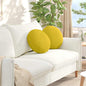 Almofadas de Assento 2 pcs Amarelo Ø 40 x 13 cm Veludo