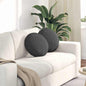 Seat Cushions 2 pcs Light Yellow Ø 40 cm Corduroy