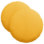 Cojines para asiento 2 pcs Amarillo Claro Ø 40 cm Tela de pana