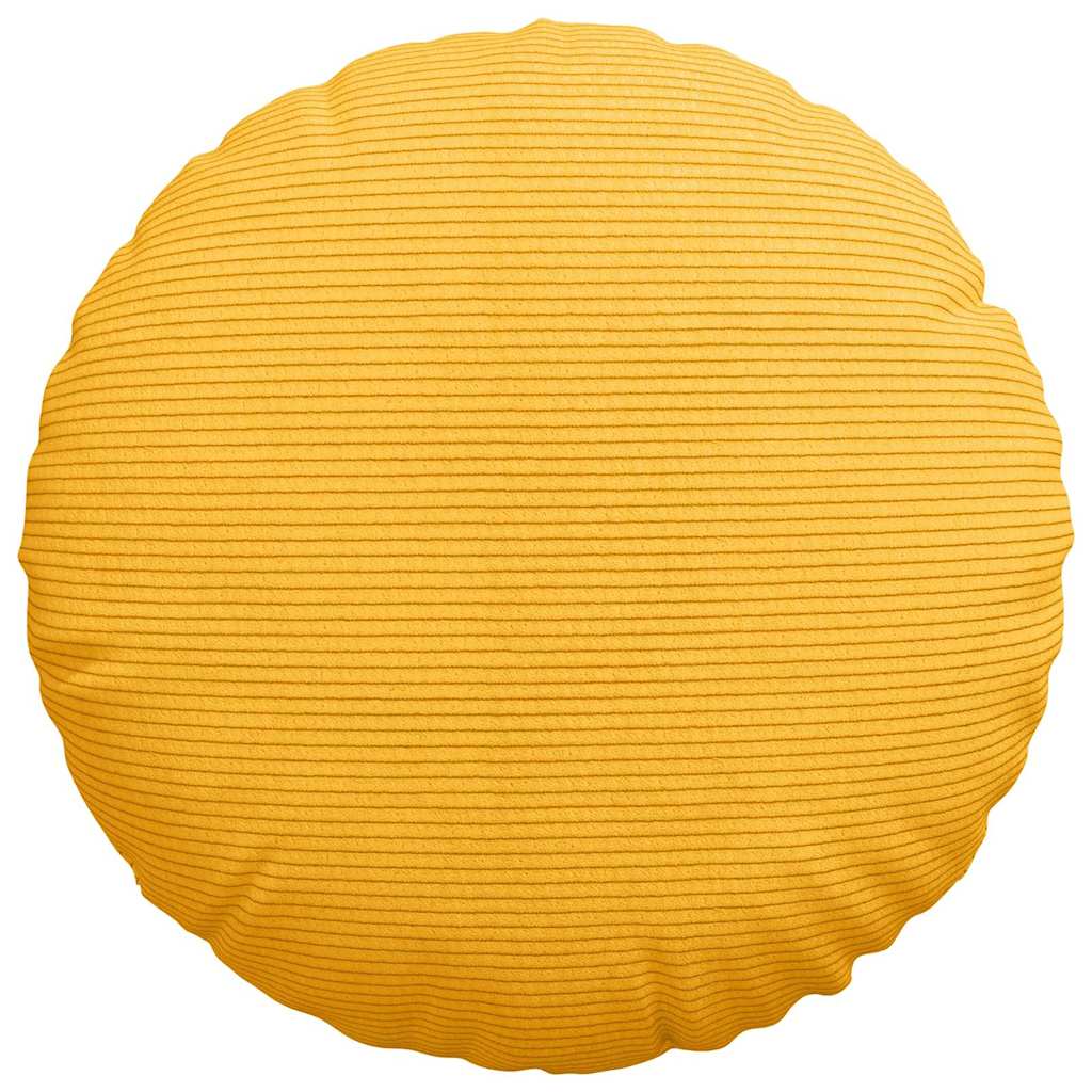 Cojines para asiento 2 pcs Amarillo Claro Ø 40 cm Tela de pana