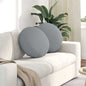 Seat Cushions 2 pcs Light Yellow Ø30 x 13 cm fabric